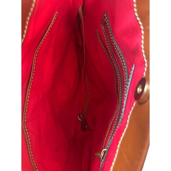 Dooney & Bourke Pebble Leather Small Sara Bag Red - Picture 6 of 6